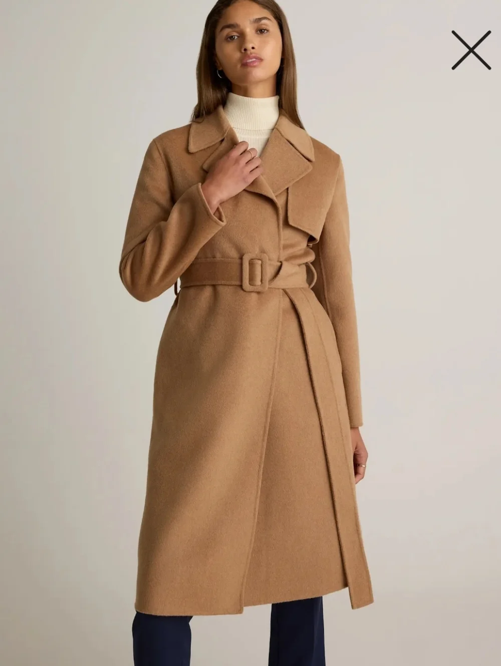 NWT Quince Double-Faced Merino Wool Trench Coat, Medium - Picture 3 of 13